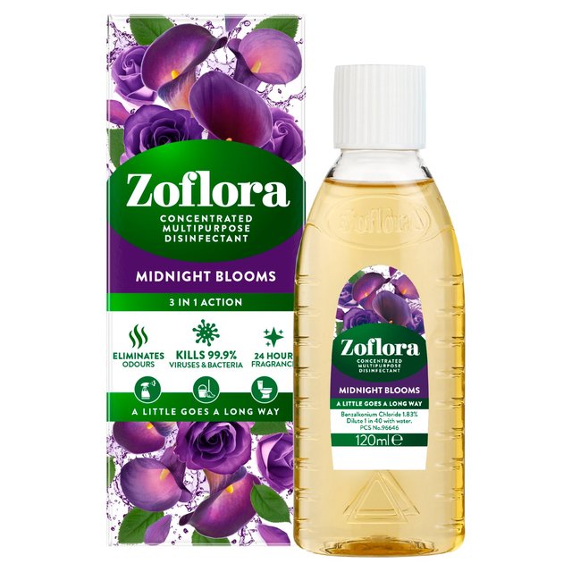 Zoflora Midnight Blooms Concentrated Disinfectant, 120ml
