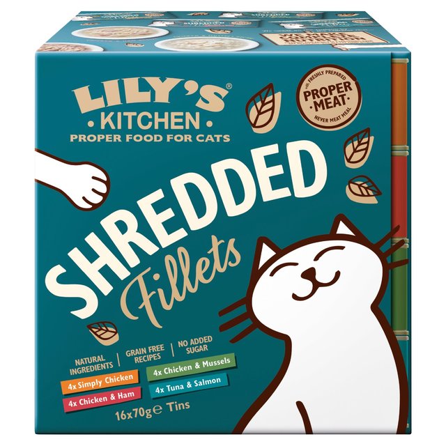 Lily’s Kitchen Shredded Fillets Tins Multipack, 16 x 70g