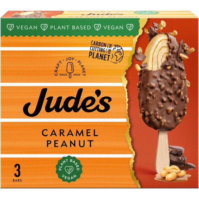 Jude’s Caramel Peanut Plant Based Sticks, 3 x 80ml