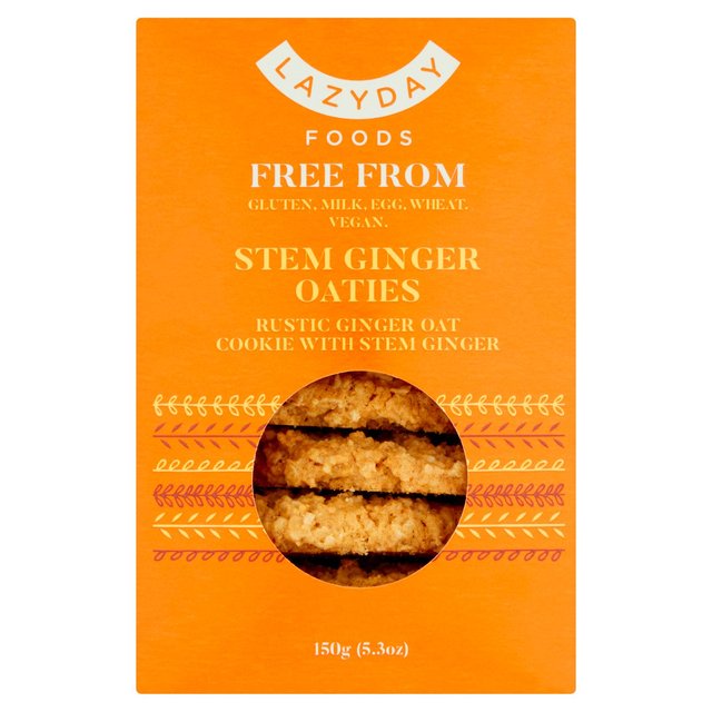 Lazy Day Foods Free From Stem Ginger Oatie Biscuits, 150g