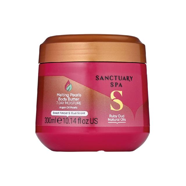 Sanctuary Spa Ruby Oud Natural Oils Melting Pearls Body Butter, 300ml