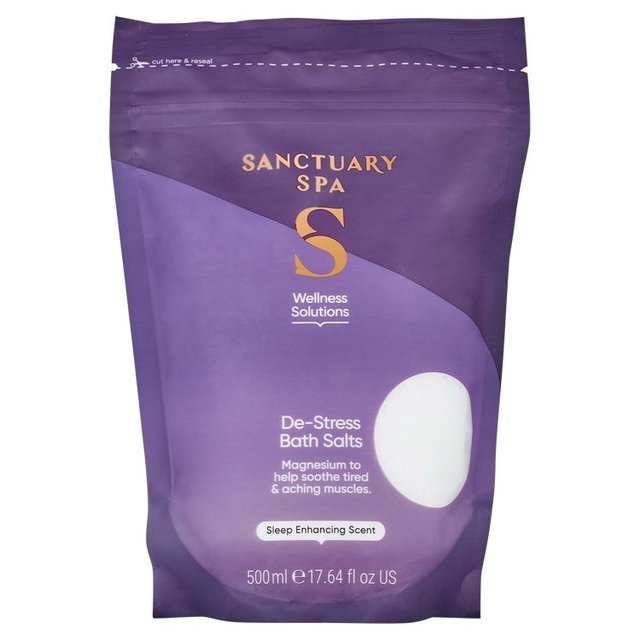 Sanctuary Spa Wellness Solutions De-Stress Bath Salts, 500g