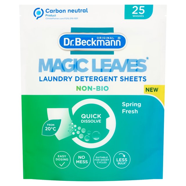 Dr. Beckmann Magic Leaves Laundry Detergent Sheets Non-Bio
