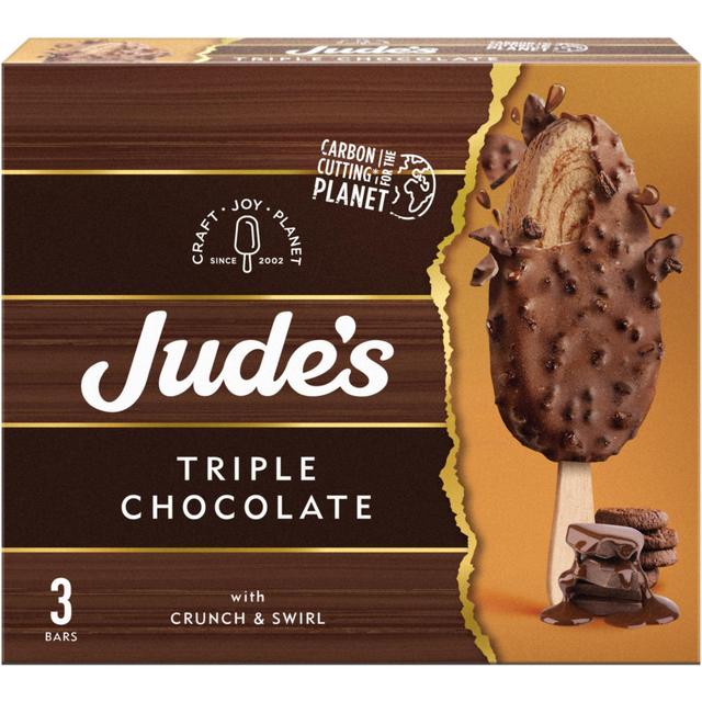 Jude’s Triple Chocolate Sticks, 3 x 80ml