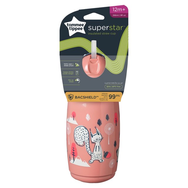 Tommee Tippee Pink 1X Straw Cup, 266ml