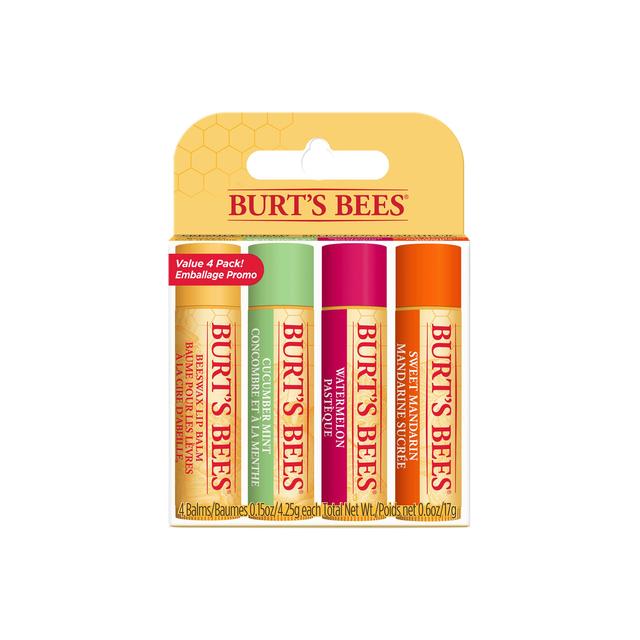 Burt’s Bees Freshly Picked Lip Balm, 4 x 4.25g