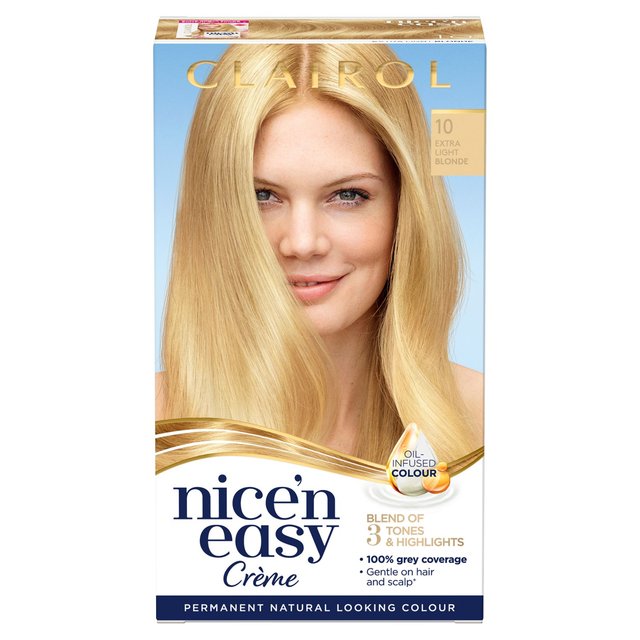 Clairol Nice’n Easy Hair Dye, 10 Extra Light Blonde