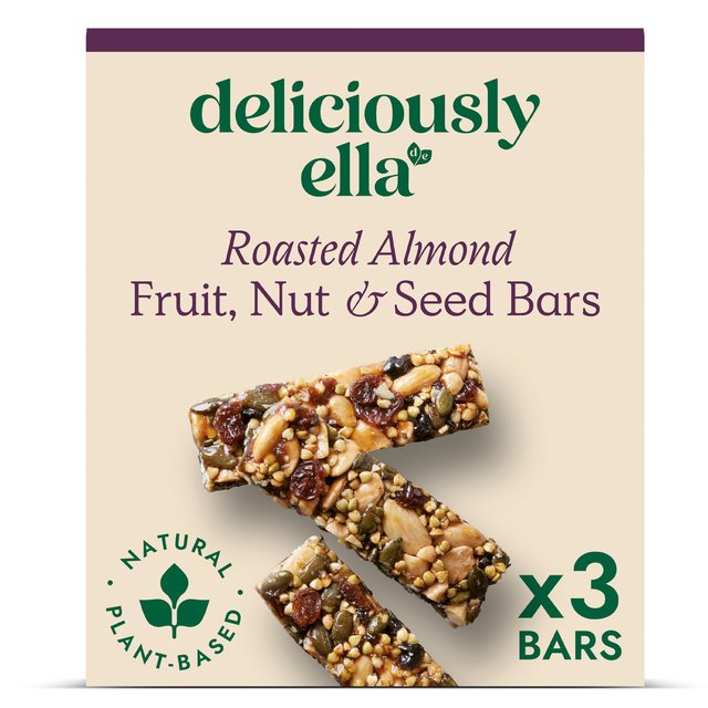 Deliciously Ella Roasted Almond Fruit, Nut & Seed Bar, 3 Per Pack