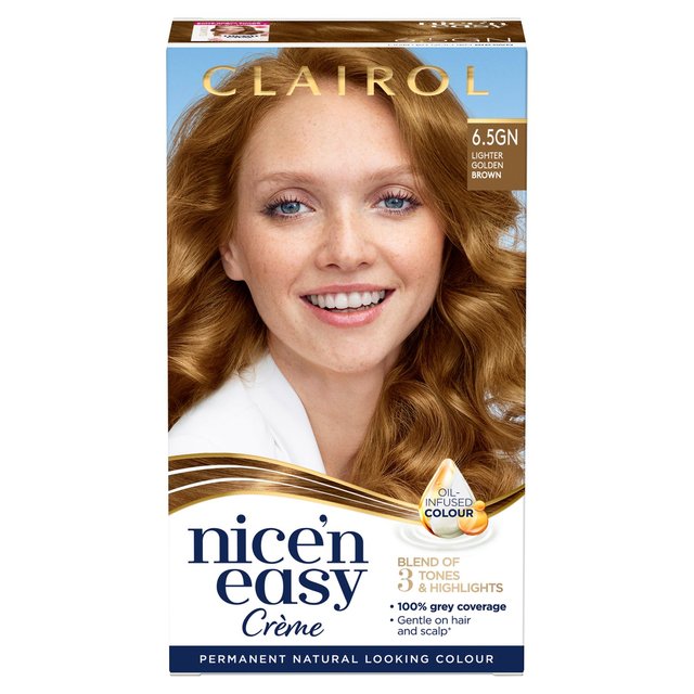 Clairol Nice’n Easy Hair Dye, 6.5GN Lighter Golden Brown
