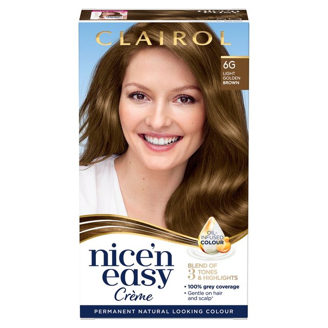 Clairol Nice’n Easy Hair Dye, 6G Light Golden Brown