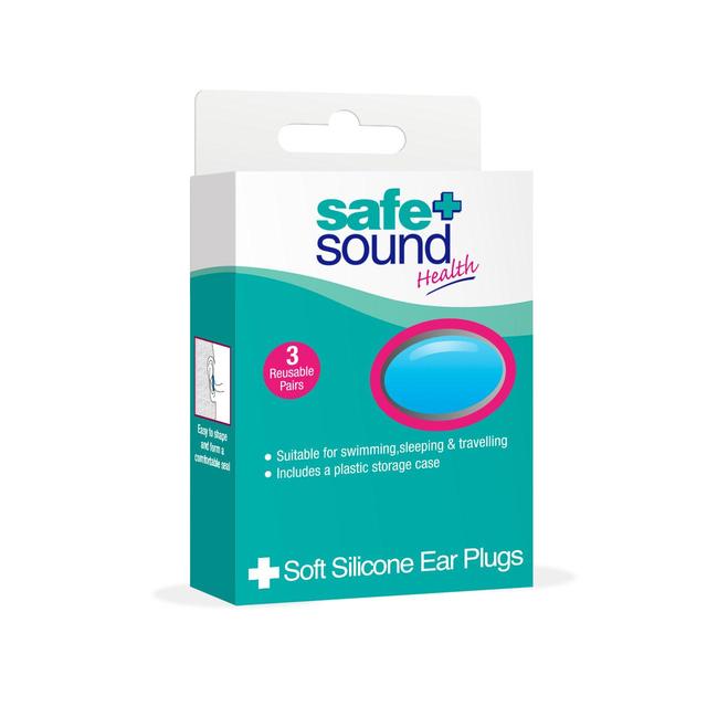 Safe & Sound Soft Silicone Earplugs, 3 Per Pack