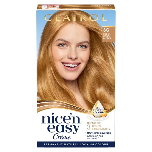 Clairol Nice’n Easy Hair Dye, 8G Medium Honey Blonde