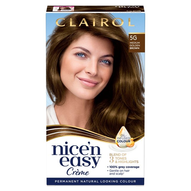 Clairol Nice’n Easy Hair Dye, 5G Medium Golden Brown, One Size