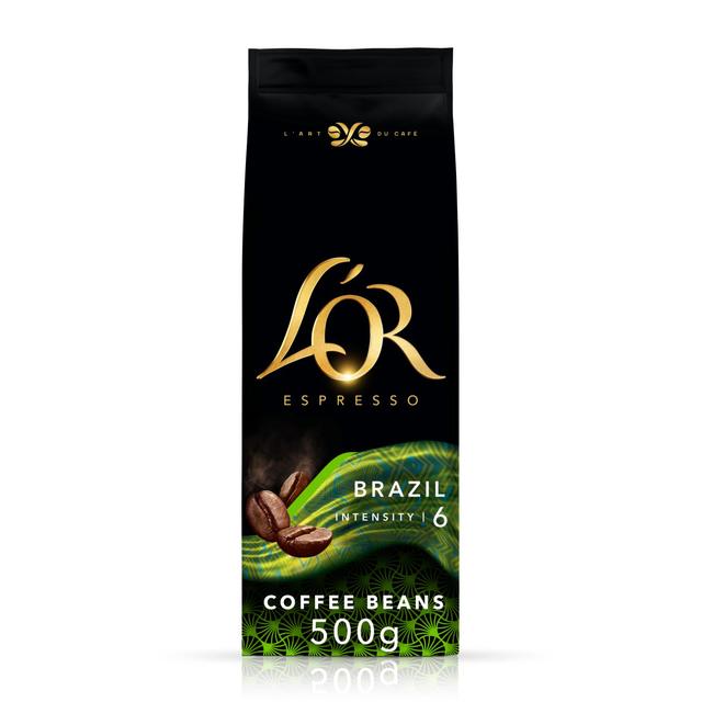 L’OR Brazil Coffee Beans Intensity 6, 500 Per Pack