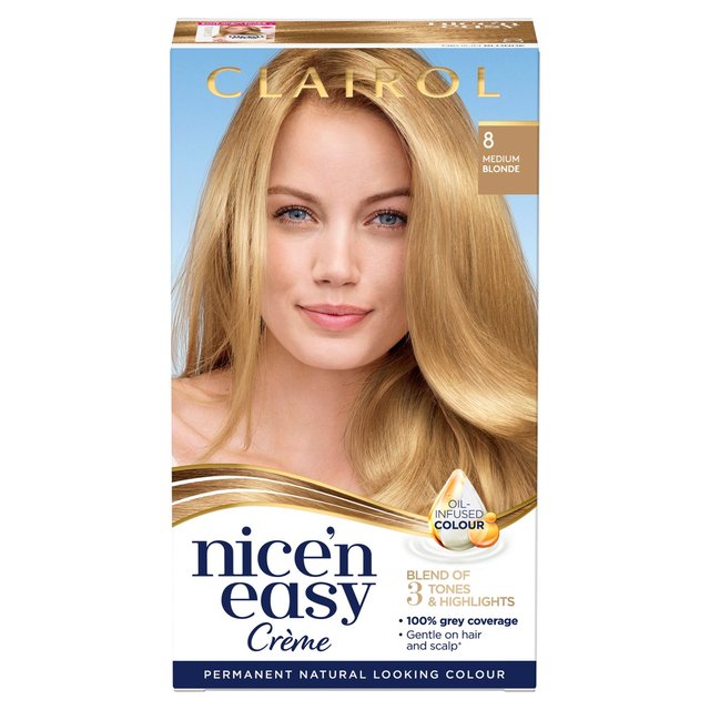 Clairol Nice’n Easy Hair Dye, 8 Medium Blonde