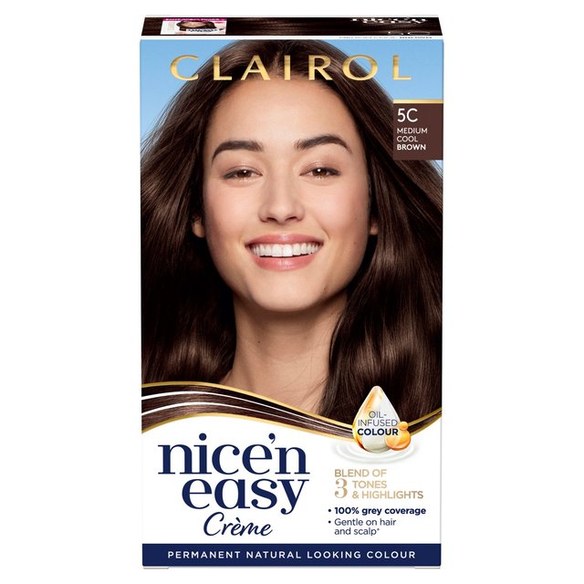 Clairol Nice’n Easy Hair Dye Medium Cool Brown 5C