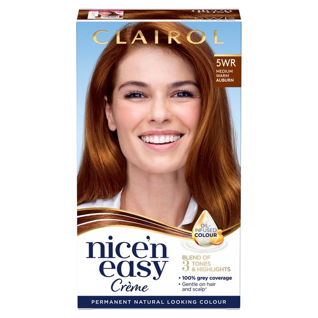 Clairol Nice’n Easy Hair Dye, 5WR Medium Warm Auburn