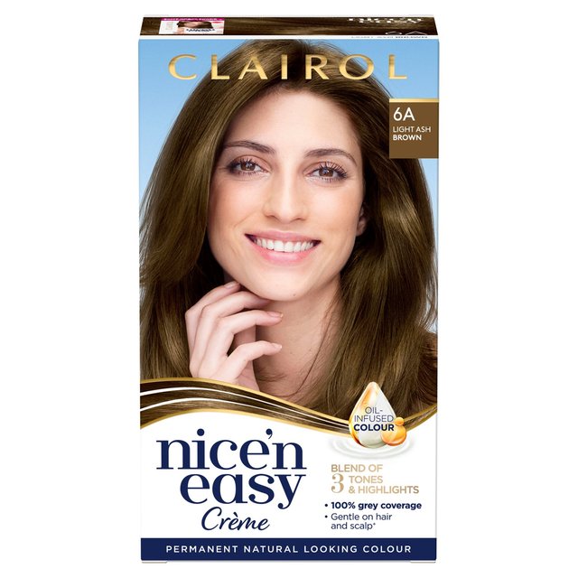 Clairol Nice’n Easy Hair Dye, 6A Light Ash Brown, One Size