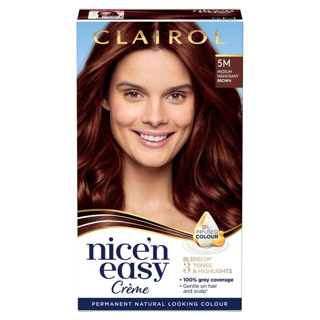 Clairol Nice’n Easy Hair Dye, 5M Medium Mahogany Brown, One Size