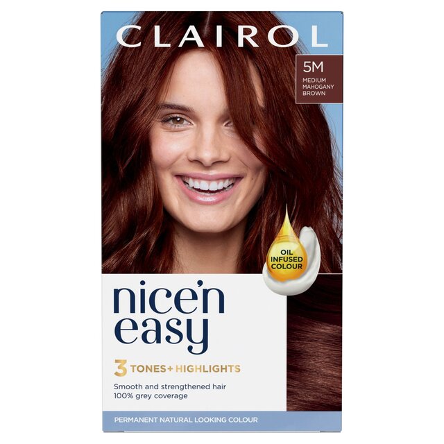 Nice n Easy Hair  Dye  Medium Mahogany  Brown  5M from Ocado