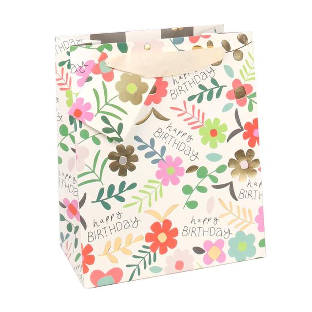 Caroline Gardner Happy Birthday Floral Gift Bag