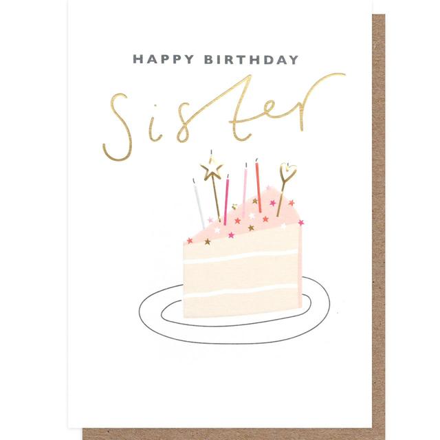 Caroline Gardner Happy Birthday Sister Cake Card
