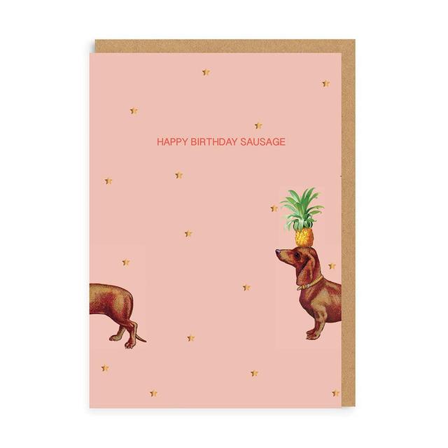 OhhDeer Happy Birthday Sausage Dog Card