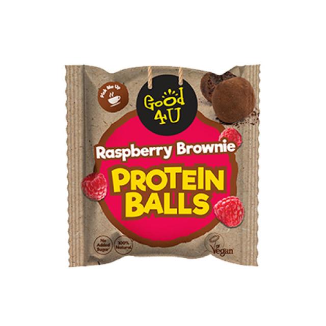 GOOD4U Protein Balls Raspberry Brownie Multipack, 3 x 40g