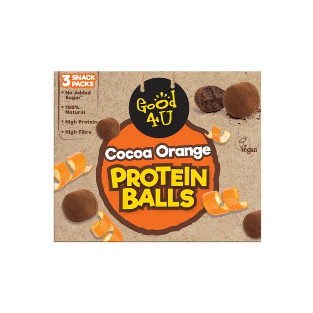 GOOD4U Protein Balls Cocoa Orange Multipack, 3 x 40g