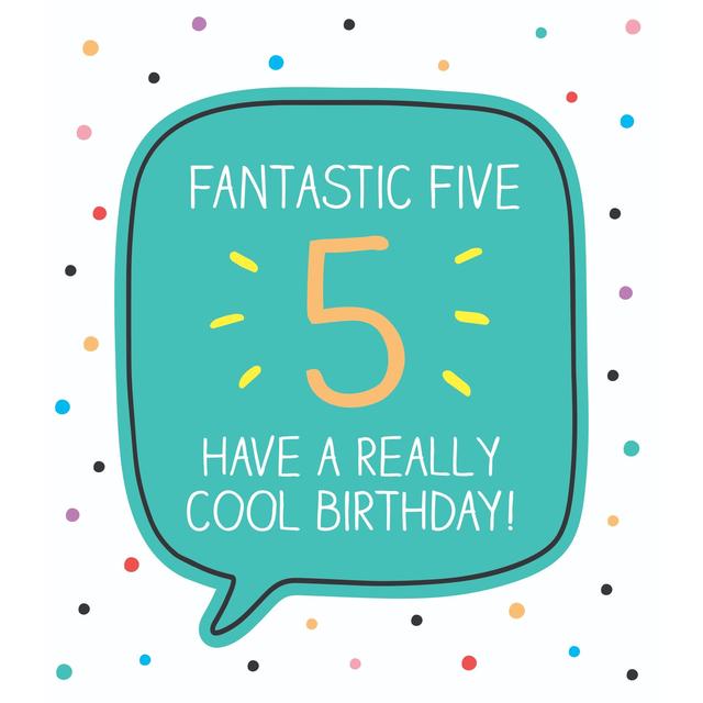 Happy Jackson Fantastic 5th Birthday Card, 160x176mm