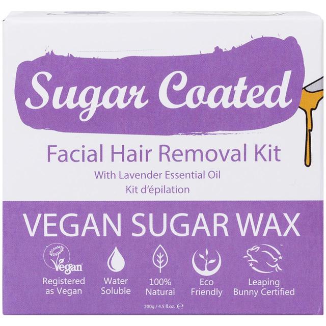 Sugar Coated Facial Hair Removal Kit With Lavender Essential Oil, 200ml