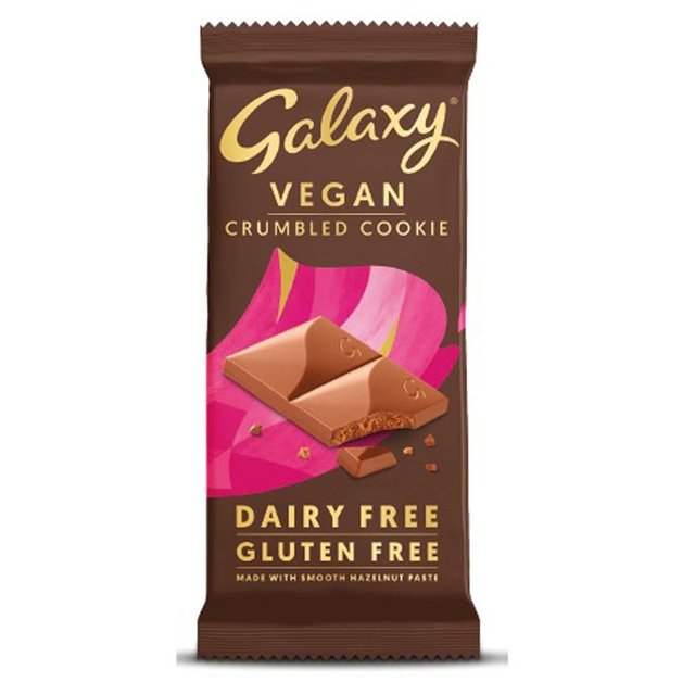 Galaxy Vegan Dairy Free Smooth Crumbled Cookie Chocolate, 100g