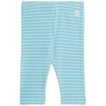 M&S Cotton Rich Blue Stripe Leggings, 3-6 Months, Turquoise 
