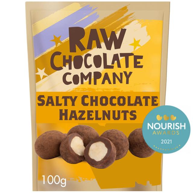 The Raw Chocolate Company Salty Chocolate Hazelnuts, 100g