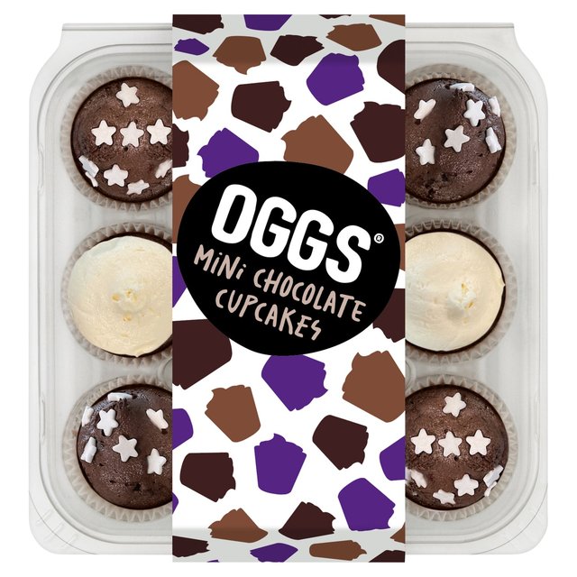 Oggs Mini Chocolate Cupcakes, 9 Per Pack
