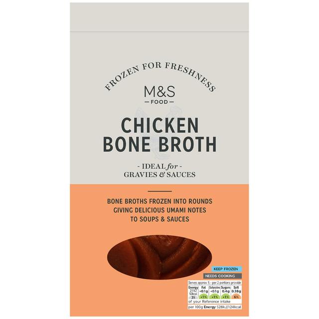 M & S Chicken Bone Broth Frozen, 200g