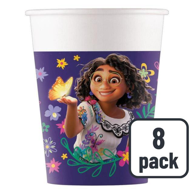 Qualatex Purple, Green and White Pack of 8 Encanto Paper Cups, 200ml