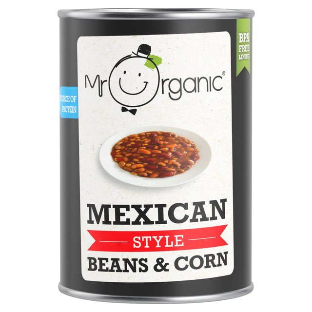 Mr Organic Mexican Style Beans & Corn, 400g