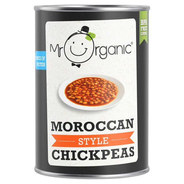 Mr Organic Moroccan Style Chickpeas, 400g