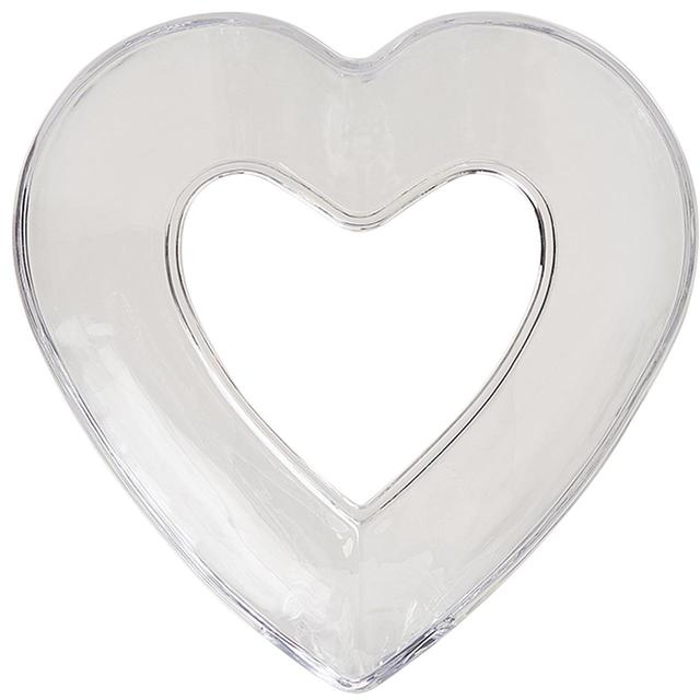 M & S Collection Medium Glass Heart Serving Bowl, Clear