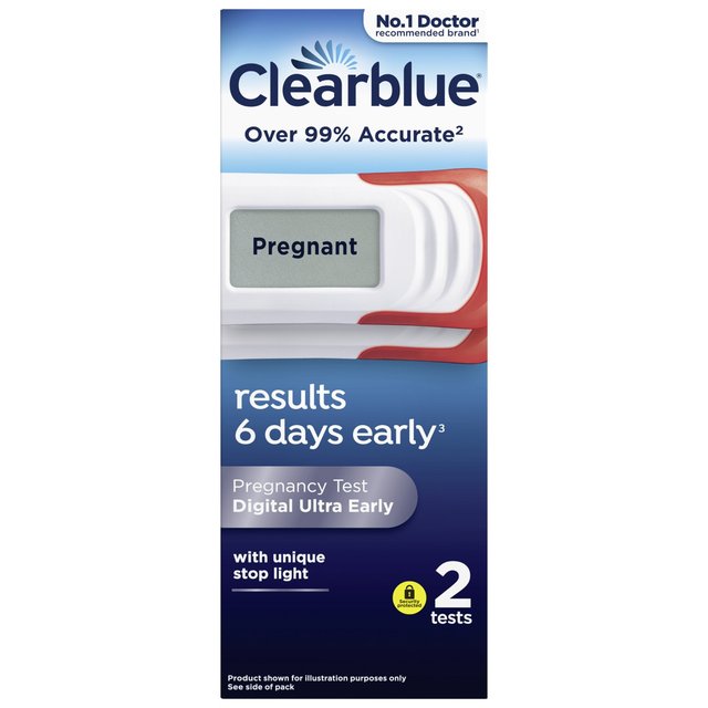 Clearblue Digital Ultra Early Pregnancy Tests, 2 Per Pack