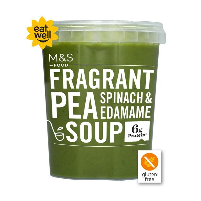 M & S Fragrant Pea, Edamame & Spinach Soup, 600g
