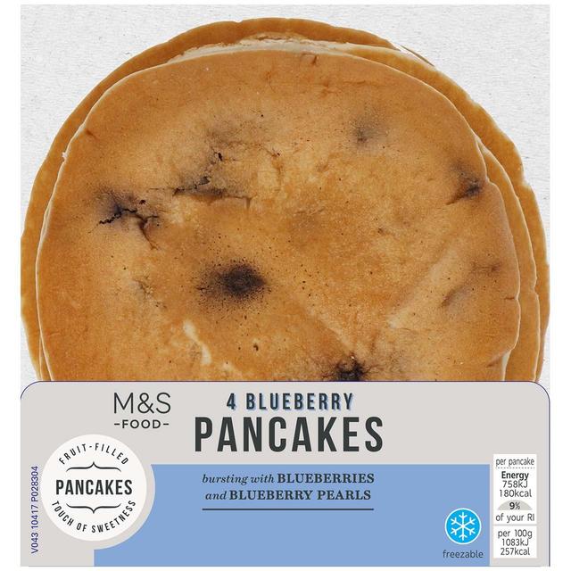 M & S 4 Blueberry Pancakes, 280g