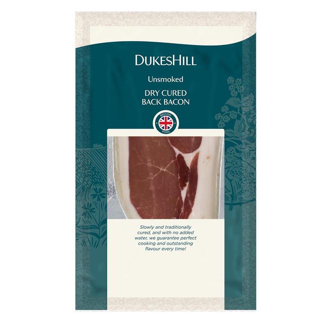 DukesHill British Outdoor Bred Unsmoked Dry Cured Back Bacon, 300g