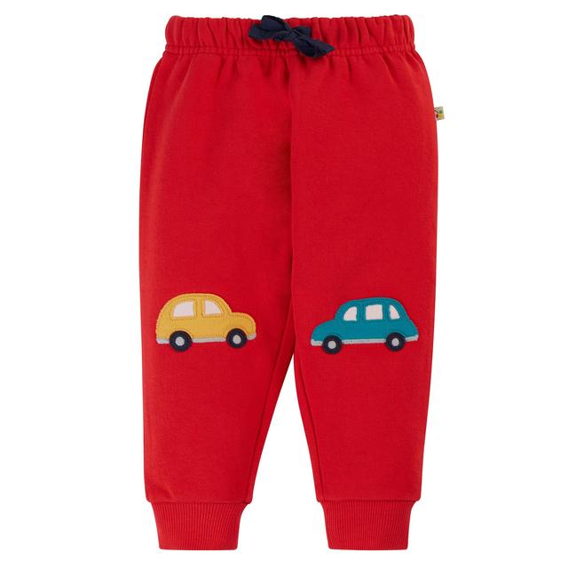 Frugi Red and Blue Cotton Switch Car Print Character Crawlers, 18-24 Months
