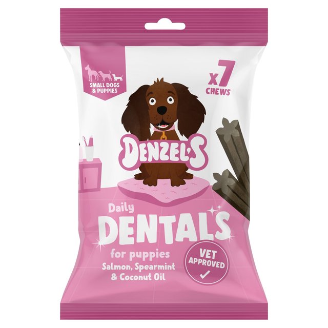 Denzel’s Daily Dentals For Small Dogs/Puppy Salmon, Spearmint & Coconut Oil, 91g