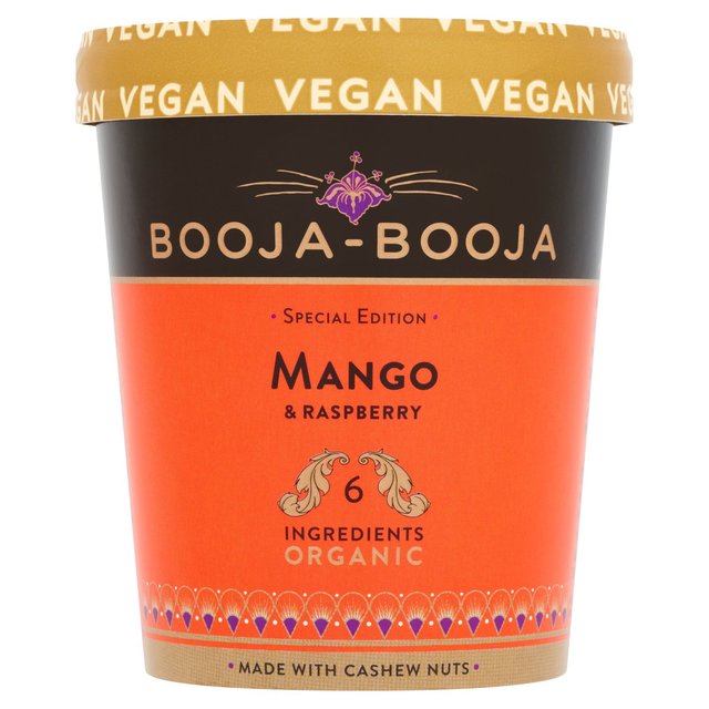 Booja-Booja Mango & Raspberry Dairy Free Ice Cream, 465ml