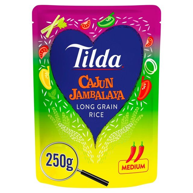 Tilda Microwave Cajun Jambalaya Long Grain Rice, 250g
