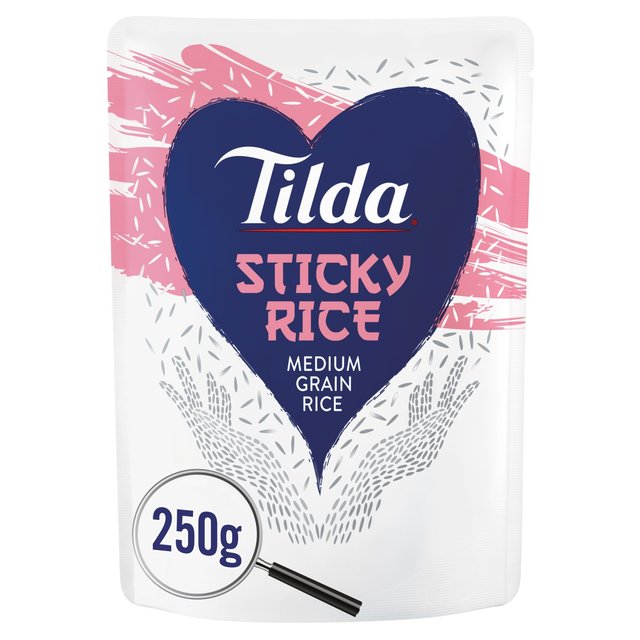 Tilda Microwave Sticky Medium Grain Rice, 250g