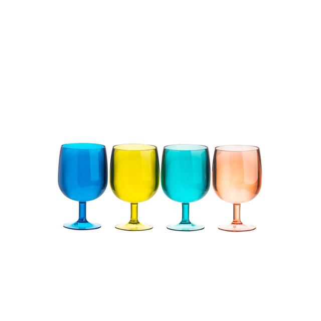 Navigate Summerhouse Riviera Acrylic Stacking Wine Glasses Set of 4